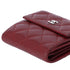 CHANEL Matelasse Trifold Wallet A48980 Bordeaux Caviar Leather
