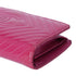 CHANEL V Stitch Chevron Long Bifold Wallet Pink Patent Leather