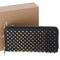 Christian Louboutin Panettone Long Wallet Black Leather Multicolor Hardware