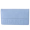 CHANEL Long Bifold Wallet Light Blue Leather Logo
