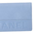 CHANEL Long Bifold Wallet Light Blue Leather Logo