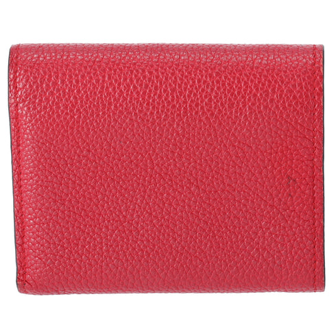 Louis Vuitton Double V Compact Trifold Wallet M64419 Ruby Red Brown Monogram