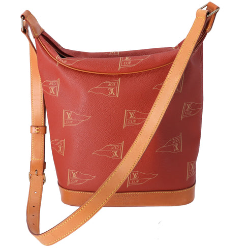 Louis Vuitton Le Touque Americas Cup Shoulder Bag M80027 Red PVC