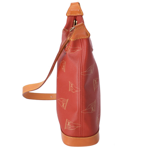 Louis Vuitton Le Touque Americas Cup Shoulder Bag M80027 Red PVC