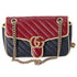 GUCCI GG Marmont Quilting Small Shoulder Bag 443497 Red Navy Cream