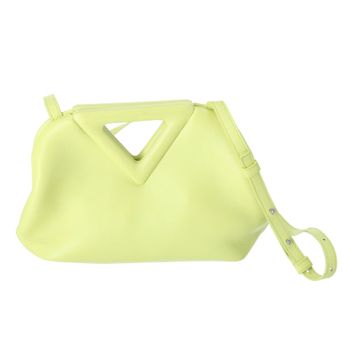 BOTTEGA VENETA The Triangle Shoulder Bag Yellow Leather