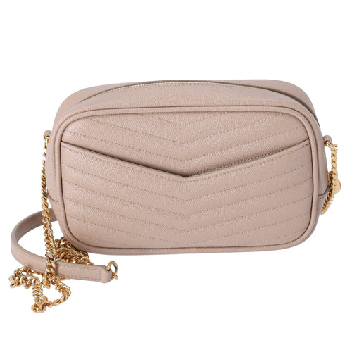 SAINT LAURENT PARIS Lou Mini Tassel Crossbody 612579 Beige Leather