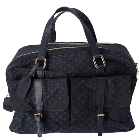 Louis Vuitton Claudine Monogram Boston Bag M42331 TST Blue Jacquard