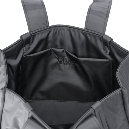 Chloe Woody Medium Tote Bag Tote Bag Gray Polyester