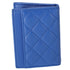 CHANEL Matelasse Card ID Wallet Blue Lambskin