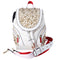 Christian Louboutin Explorafunk Small Backpack White Calfskin Gold Spikes
