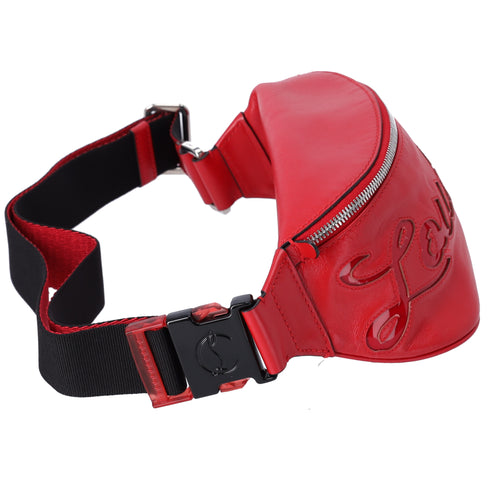 Christian Louboutin Mary Jane Bum Bag Logo Red Leather