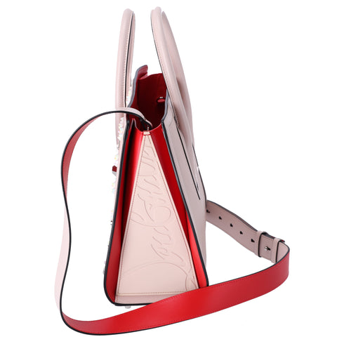 Christian Louboutin Paloma Studded Medium Tote Light Pink Leather