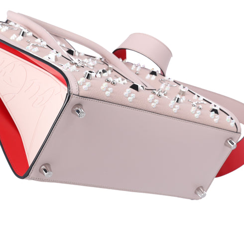 Christian Louboutin Paloma Studded Medium Tote Light Pink Leather