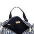 Christian Dior Trotter Boston Bag Light gray Navy Blue PVC Patent Leather