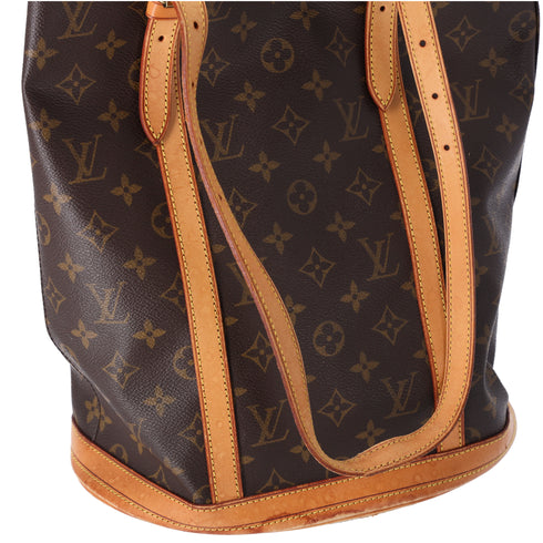 Louis Vuitton Bucket GM Monogram Shoulder Bag M42236 + Pouch