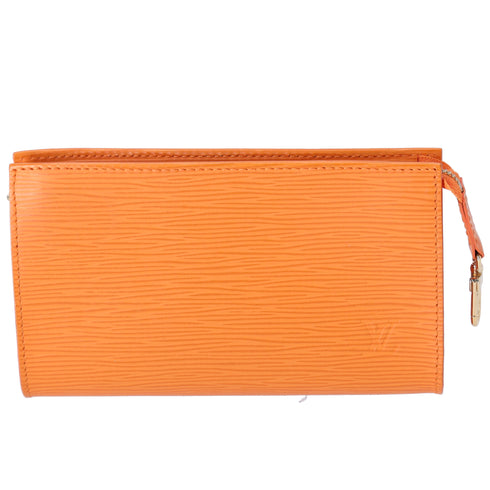 Louis Vuitton Pouch Mandarin Epi Leather LV Logo Engraved