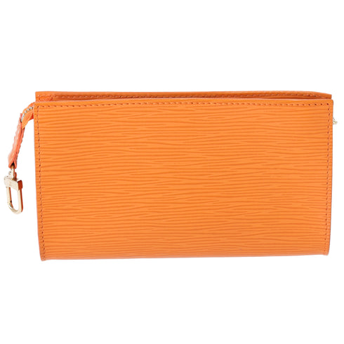 Louis Vuitton Pouch Mandarin Epi Leather LV Logo Engraved