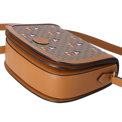 GUCCI x Disney GG Supreme Shoulder Bag 602694 Khaki Brown Multi