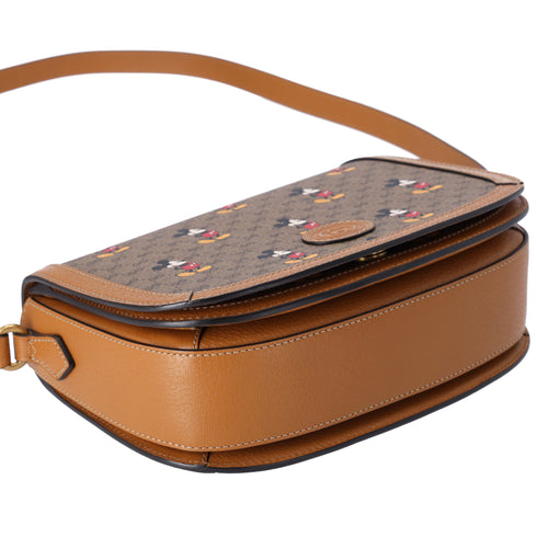 GUCCI x Disney GG Supreme Shoulder Bag 602694 Khaki Brown Multi