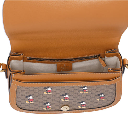 GUCCI x Disney GG Supreme Shoulder Bag 602694 Khaki Brown Multi