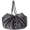 Chanel Coco Mark Melrose Cabas Matelasse Chain Shoulder Bag Black Silver