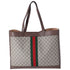 GUCCI Ophidia Tote Bag 547947 Beige Brown Multi PVC Leather + Pouch
