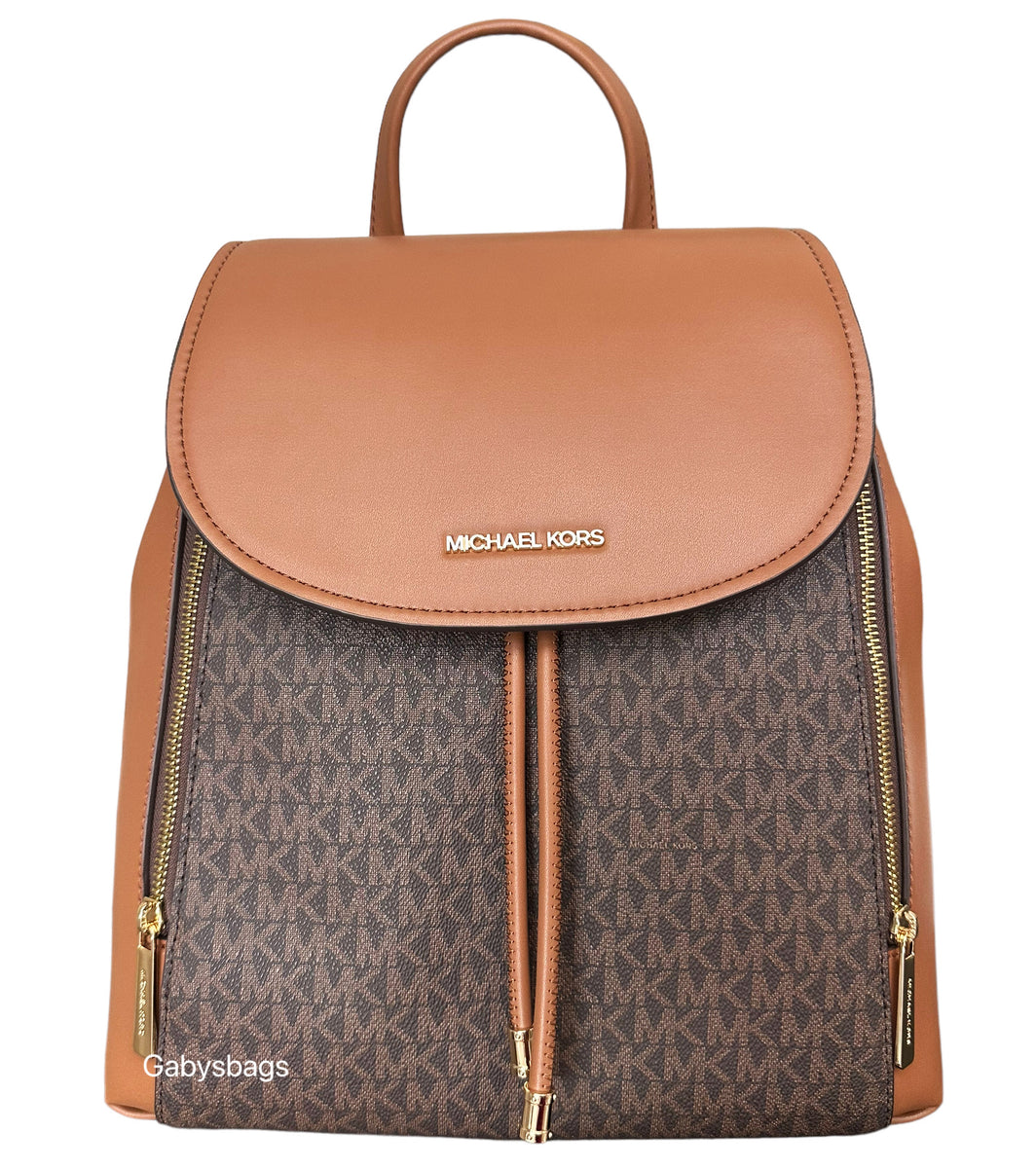 Michael Kors Phoebe Medium Signature MK Logo Backpack Drawstring School Bag