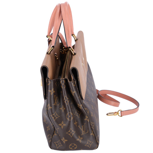 Louis Vuitton Monogram Canvas Venus Satchel Brown Crossbody Tan Pink M53540