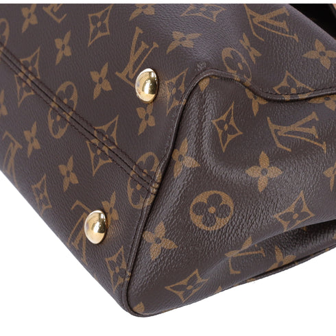 Louis Vuitton Monogram Canvas Venus Satchel Brown Crossbody Tan Pink M53540