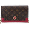 Louis Vuitton Portefeuille Flor M67404 Chain Wallet Crossbody Monogram Fuchsia