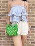 Kate Spade Shelly Crab Novelty Crossbody Green White Polka Dots