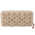 Christian Louboutin Panettone Studded Zip Around Wallet Beige 3175224 Leather