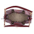 Michael Kors Mina Large Chain Shoulder Bag Hobo Tote Dark Cherry Pebbled Leather