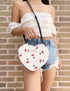 Kate Spade New York Love Shack Red Cherry Heart Crossbody Cream Multi