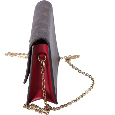 Louis Vuitton Portefeuille Flor M67404 Chain Wallet Crossbody Monogram Fuchsia
