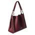 Michael Kors Mina Large Chain Shoulder Bag Hobo Tote Dark Cherry Pebbled Leather