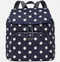 Kate Spade Little Better Sam Nylon Medium Drawstring Backpack Rich Navy Dot
