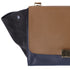 Celine Trapeze Medium Handbag Light Brown Dark Navy Leather Suede
