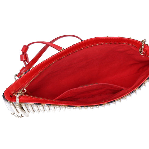 Christian Louboutin Loubiposh Shoulder Bag Light Brown Brown PVC Leopard Christian Louboutin Handbags