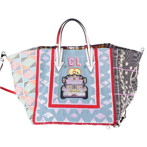 Christian Louboutin Manilacaba Caba Large Tote Motif Embroidered Multicolor Christian Louboutin Handbags