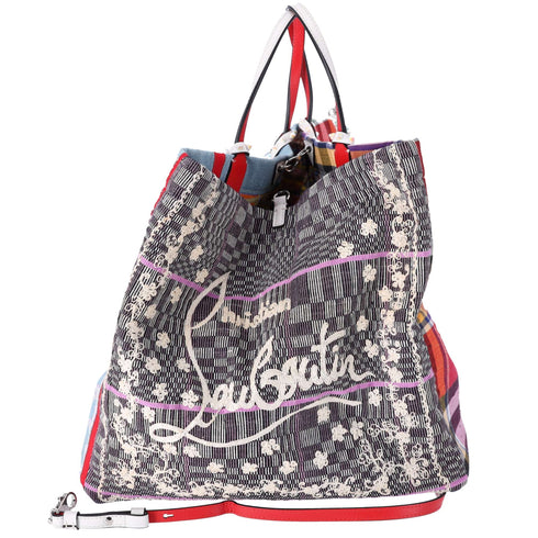 Christian Louboutin Manilacaba Caba Large Tote Motif Embroidered Multicolor Christian Louboutin Handbags