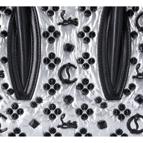 Christian Louboutin Paloma S Mini Handbag Black Silver Red Leather Nylon Christian Louboutin Handbags