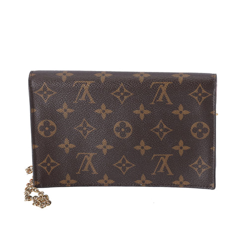 Louis Vuitton Monogram Flore Chain Wallet Crossbody Rose Ballerine Pink