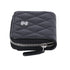 CHANEL Quilted Zip Card Wallet Caviar Leather Black