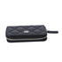 CHANEL Quilted Zip Card Wallet Caviar Leather Black