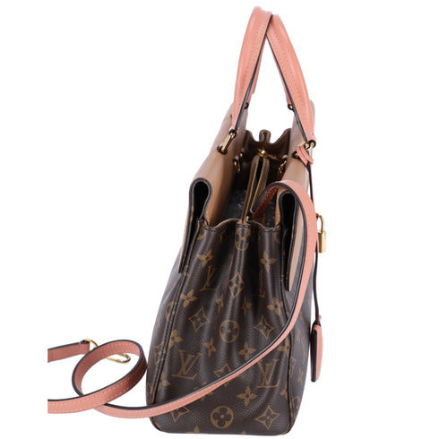 Louis Vuitton Monogram Canvas Venus Satchel Brown Crossbody Tan Pink M53540