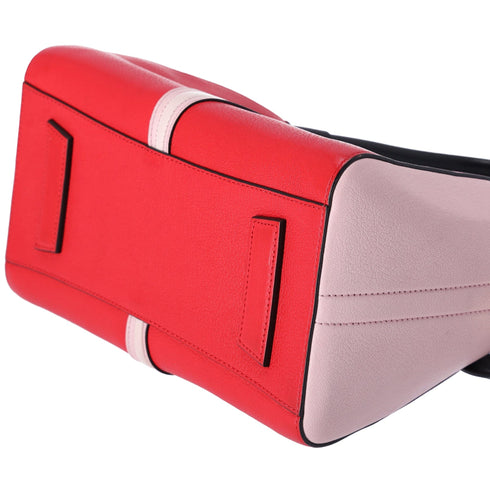 GIVENCHY Antigona Small Satchel Sugar Goatskin Tri-Color Red Pink Black GIVENCHY Handbags