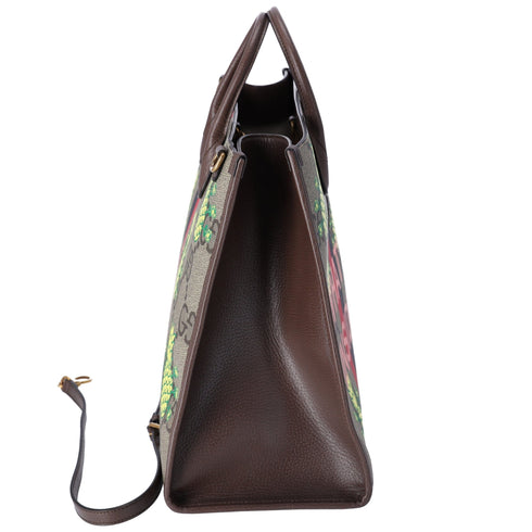 GUCCI Pineapple Tote Bag 659980 Brown Yellow Multi PVC Leather GUCCI Handbags