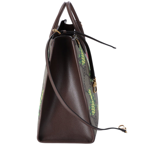 GUCCI Pineapple Tote Bag 659980 Brown Yellow Multi PVC Leather GUCCI Handbags